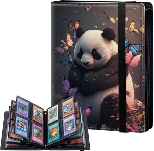 Miniatura 8 de Carpeta de tarjetas de 4 bolsillos con capacidad para 160 tarjetas, carpeta de álbum de coleccionista de libros de tarjetas para Yugioh, MTG, TCG