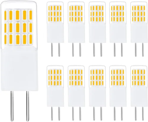 Miniatura 10 de Bombilla LED G4 regulable de 12 V, 24 V, tipo JC, equivalente a halógeno T3 G4 de 20 a 30 W, 2700 K blanco cálido, base G4 de dos pines, 300 lm