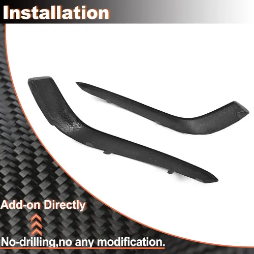 Miniatura 7 de Divisor de luz antiniebla de fibra de carbono Canard para Mercedes Benz Clase C W205 C63 2015-2021 AMG Coupe 2 puertas Sedan 4 puertas parachoques