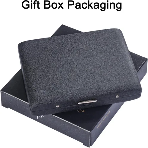 Miniatura 4 de Caja de cigarrillos de metal, paquete de 2 cajas de cigarrillos para 20 cigarrillos de 3.346 in, tamaño regular, para hombres y mujeres
