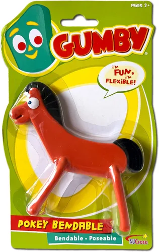 Miniatura 3 de NJ Croce Figura flexible de Gumby de 6 pulgadas, juguete clásico vintage, seguro para niños, figura original de The Gumby Show, gran regalo