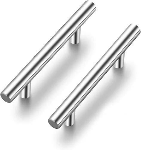 Miniatura 12 de Ravinte Paquete de 1 tiradores de gabinete de 6 pulgadas de acero inoxidable negro mate para cajones de cocina, tiradores de armario de 6 pulgadas