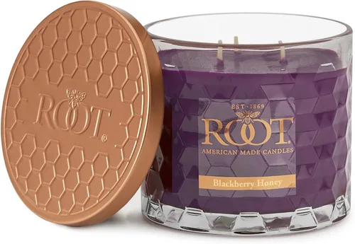 Miniatura 23 de Root Candles Velas perfumadas de cera de abeja Veriglass Premium, hechas a mano, mezcla de cera de abeja en panal, tamaño grande, vainilla francesa