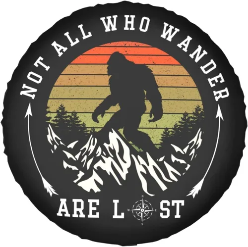Miniatura 2 de Not All Those Who Wander are Lost - Cubierta de neumático de repuesto de 14 pulgadas, protector de rueda para camión, SUV, remolque, camping, RV