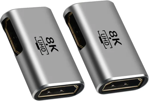 Miniatura 13 de Adaptador HDMI Plano de 8K de 90 Grados y 270 Grados Chapado en Oro Paquete de 2, Adaptador Plano Vertical HDMI Macho a Hembra en Ángulo Recto