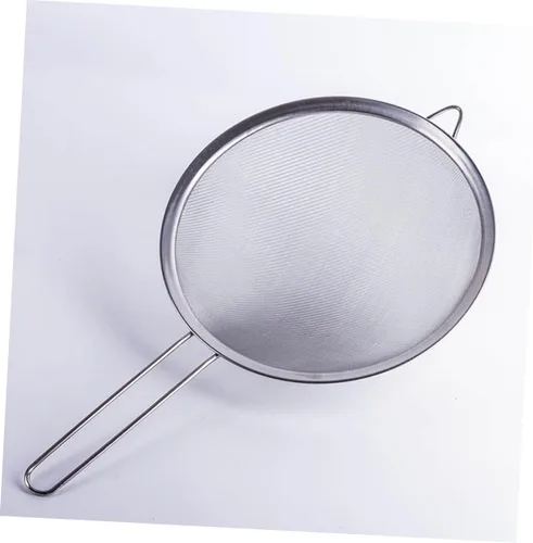 Miniatura 5 de PRETYZOOM Colador de malla de acero inoxidable, colador de tamiz de grano Twilled para tienda de té, harina de cocina, especias de azúcar, arroz