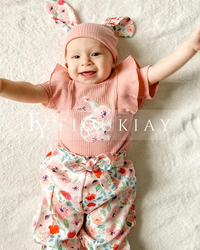 Miniatura 41 de fioukiay Conjunto de ropa de verano para bebés y niñas recién nacidas prematuros, mameluco, pantalones, diadema, conjunto de ropa para el verano