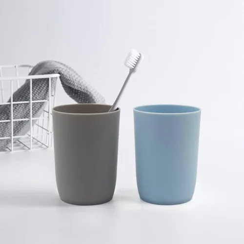 Miniatura 5 de Topsky Paquete de 4 vasos de baño – Vaso de plástico para cepillo de dientes – Vasos reutilizables – Vaso para enjuague bucal Color mixto 4 piezas