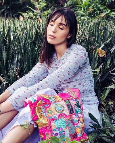 Miniatura 5 de Tribe Azure - Bolso bandolera de lona para mujer, estilo hobo, floral, para verano, bohemio
