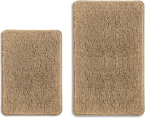 Miniatura 60 de Alfombra de baño pequeña de 12 x 18 pulgadas, lavable y absorbente, antideslizante, alfombra de baño de felpilla gruesa y suave para baño, ducha