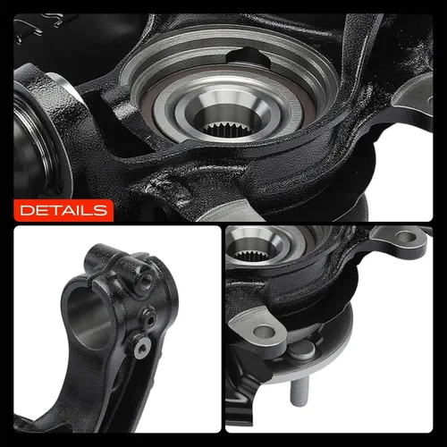 Miniatura 9 de A-Premium Conjunto de cubo de cojinete de rueda y nudillo de dirección delantero izquierdo compatible con Honda Accord 2013 2014 2015 2016, lado