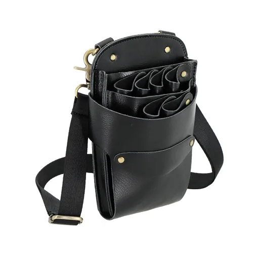 Miniatura 7 de Bolsa de tijeras de peluquería, cuero para peluquería de peluquería tijeras de tijera, funda para estilista de peluquería, bolsa de herramientas