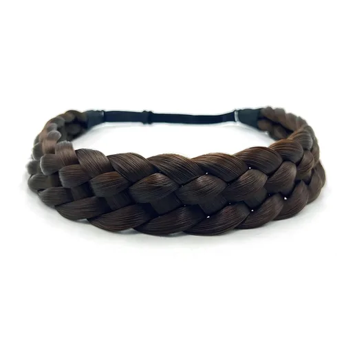 Miniatura 18 de Diadema de pelo sintético de 5 hebras trenzadas, clásicas, gruesas, anchas, trenzadas, elásticas, multicolor, accesorios de belleza para el cabello
