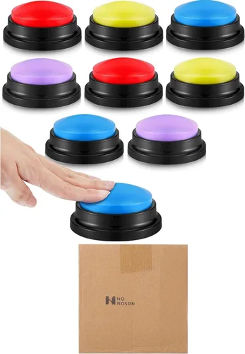 Miniatura 6 de Honoson 8 Piezas de Botones de Respuesta Grabables para Juegos de Trivia, Botones de Timbre de Grabación, Regalos para Regreso a Clases, Equipo