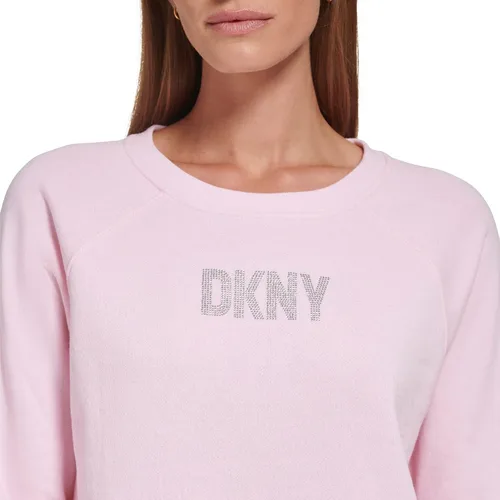 Miniatura 5 de DKNY Cuello redondo con logotipo de diamantes de imitación