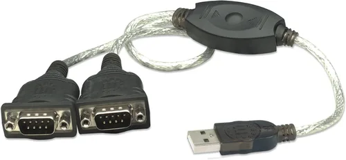 Miniatura 11 de Manhattan El convertidor USB a serie conecta un dispositivo serie a un puerto USB (205146) Adaptador serie USB-A a DB9 RS232 con cable de 18