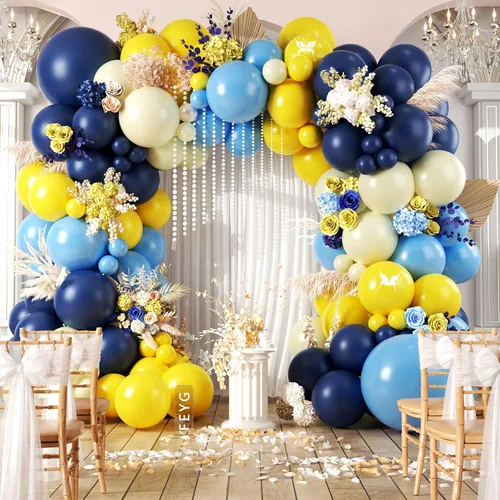 Miniatura 15 de Kit de arco de guirnalda de globos rosados, kit de arco de globos de color rosa, amarillo y naranja, globos de látex para fiesta de cumpleaños, baby