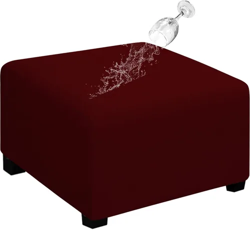 Miniatura 35 de Easy-Going Funda para Otomán Elástica 100% Doble Impermeable Rectangular Plegable Taburete de Almacenamiento Protector de Muebles Funda Suave