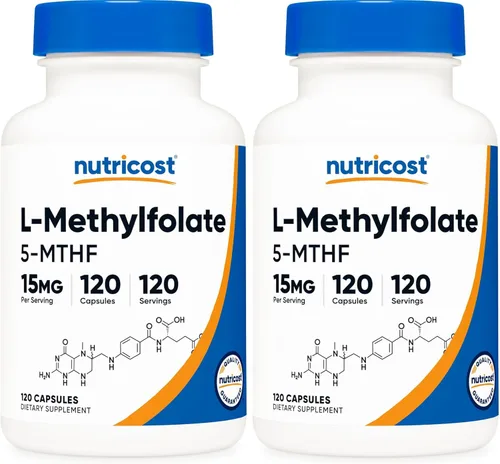 Miniatura 9 de Nutricost L-Metilfolato 15 mg, 120 Cápsulas (5-MTHF) - Vegano, Sin OMG, Sin Gluten