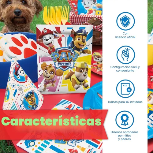 Miniatura 3 de Suministros de Fiesta Únicos de Patrulla Canina Bolsas de Regalos de Favores de Fiesta de Patrulla Canina Paquete de 16 y Adhesivo