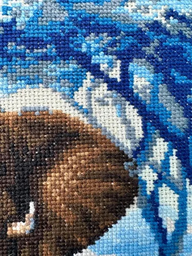 Miniatura 9 de RIOLIS 1144 - Elefantes en la Sabana - Kit de Punto de Cruz Contado 15¾" x 11¾" Zweigart 14 qt Lino AIDA 20