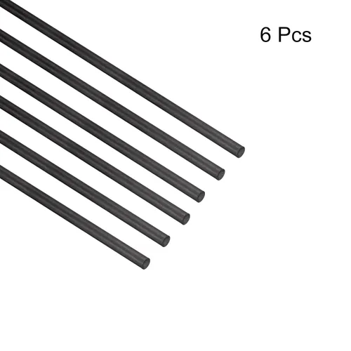 Miniatura 3 de MECCANIXITY Varilla de fibra de carbono, 0.157 in x 5.906 in para RC Plane DIY Herramienta Tubo de ala Quadcopter Brazo, Paquete de 6