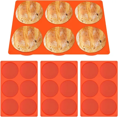 Miniatura 8 de Molde de silicona de 3 piezas, molde de silicona para chocolate, molde de silicona para hornear de 6 cavidades, molde de silicona antiadherente