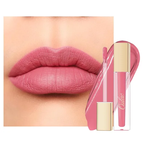 Miniatura 28 de Oulac Lápiz labial rojo líquido mate para mujer, lápiz labial de larga duración, impermeable, sin transferencia, fórmula cremosa de alta 【M08 1000