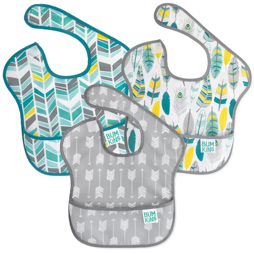 Miniatura 26 de Baberos Bumkins para Niña o Niño, SuperBib para Bebé y Niño Pequeño de 6-24 Meses, Imprescindible para Comer, Alimentar, Suministros de Destete LED