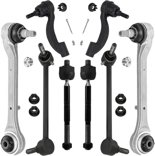 Miniatura 389 de Detroit Axle - Kit de brazos de control de extremo delantero de 8 piezas para Dodge Dakota 00-04, Durango 00-03, 4 brazos de control superior e