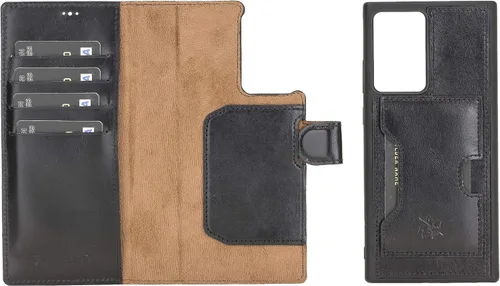 Miniatura 108 de Venito Florence - Funda de piel compatible con Samsung Galaxy S9, extra segura con bloqueo RFID, cartera desmontable para teléfono (gris decolorado)