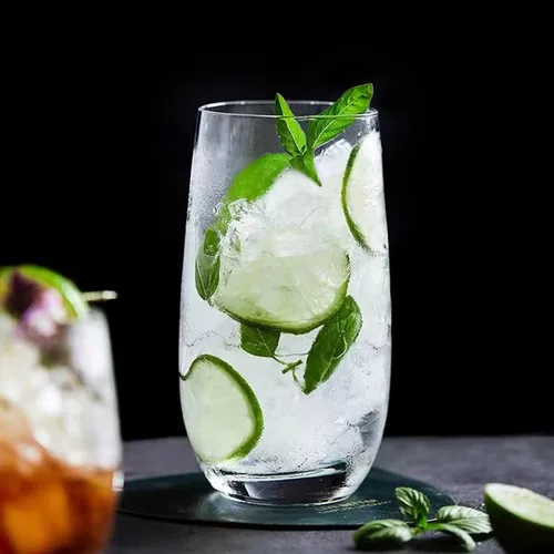 Miniatura 5 de Highball - Juego de 8 vasos altos para beber, vasos de agua transparente con popotes, cristalería de 16 onzas para cocina, bar, mojito, cóctel
