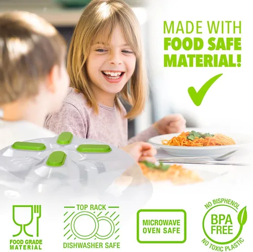 Miniatura 7 de Hover Cover Tapa magnética para microondas para alimentos Tapa transparente contra salpicaduras para microondas Tapa para plato de microondas