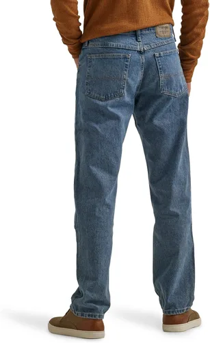 Miniatura 3 de Wrangler Authentics Jeans clásicos para hombre, corte holgado, con 5bolsillos, de algodón