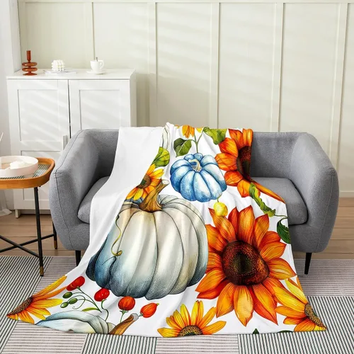Miniatura 11 de Bonita manta de franela de vellón de pavo para cosecha, manta de Acción de Gracias para cama, sofá, decoración de otoño, decoración de otoño, manta