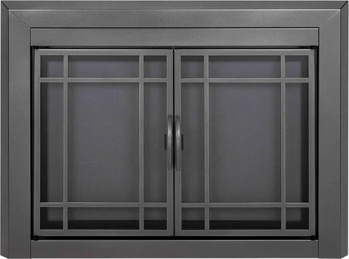Miniatura 11 de Pantalla de vidrio para agradable fogata Hearth EA-5010 Easton, negro medianoche., EA-5012