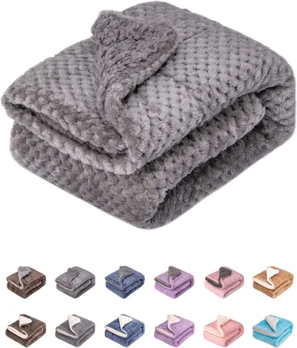 Miniatura 11 de Manta mullida o manta mullida para bebé niña o niño, suave y cálida y acogedora manta de vellón coral para bebé, bebé o recién nacido, manta