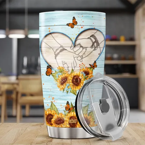 Miniatura 3 de CUBICER Vaso de café para parejas, taza de viaje floral con tapa, regalos de cumpleaños para mujeres, esposa, novias, adultos, vasos con aislamiento