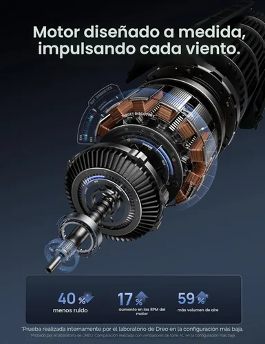 Miniatura 4 de DREO Ventilador de torre para dormitorio, 28 pies/s, ventilador oscilante silencioso sin aspas de 20 dB con control remoto, 9 velocidades, 4 modos