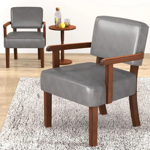 Miniatura 15 de FAGAGA Juego de 2 Sillas de Acento con Mesa, Sillas de Sala de Estar con Asiento y Reposabrazos VelvetSoft para Sala de Estar Dormitorio Sala