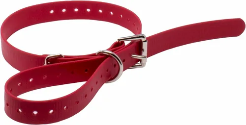 Miniatura 3 de Collar para perro Educator de Biothane, resistente al agua y a los olores, con hebilla de metal y anillo en D, ajustable para un ajuste Rojo