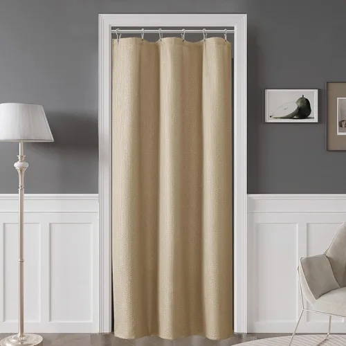 Miniatura 66 de OVZME Berry - Cortina de ducha extralarga verde de 96 pulgadas, cortina de baño de tela con textura en relieve 3D, cortina de baño grande para Verde