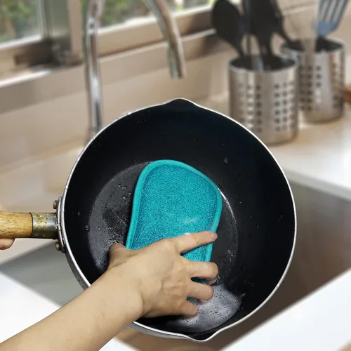 Miniatura 5 de 10 paquetes de esponjas de cocina para fregar sin rasguños, paños multiusos, esponja con un poder de estropajo resistente - Limpieza sin esfuerzo
