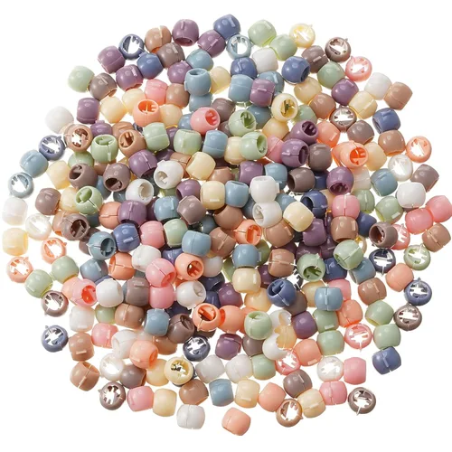 Miniatura 8 de WILLBOND 300 mini pinzas para el cabello para trenzas para niñas, mini cuentas de pelo arcoíris, pequeños clips de plástico para mujeres (color café)