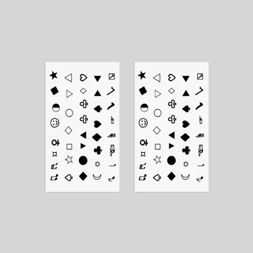 Miniatura 3 de Más de 50 hojas de tatuajes temporales pequeños geométricos pequeños para niños y adultos, pequeño símbolo de póquer, corazón estrella, tatuajes