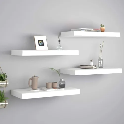 Miniatura 37 de Estantes flotantes de pared, juego de 4 estantes decorativos para montar en la pared, estante colgante con soportes invisibles para decoración