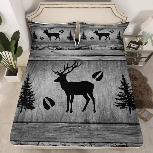 Miniatura 30 de Manfei Juego de sábana bajera de camuflaje de animales marinos, 2 piezas, diseño de camuflaje de tiburones y ballenas, con 1 funda de almohada