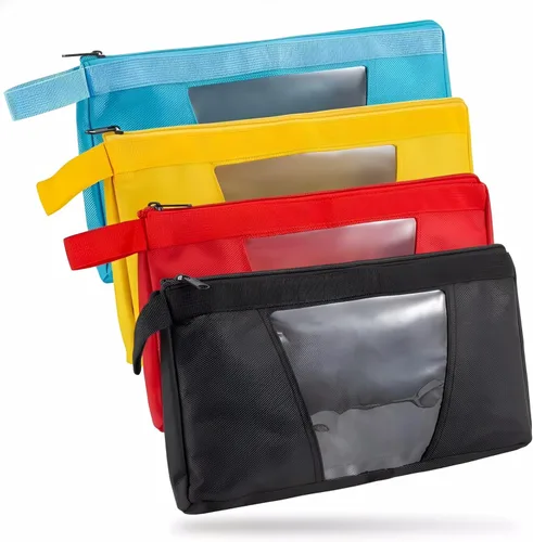 Miniatura 9 de Paquete de 3 pequeñas bolsas de herramientas con cremallera multiusos organizador de almacenamiento duradero 600D Oxford impermeable bolsa