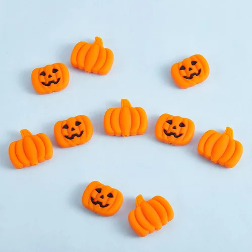 Miniatura 3 de 10 piezas de abalorios focales de silicona de Halloween para lápices, calabaza, abalorios de silicona a granel para hacer llaveros, manualidades, Y
