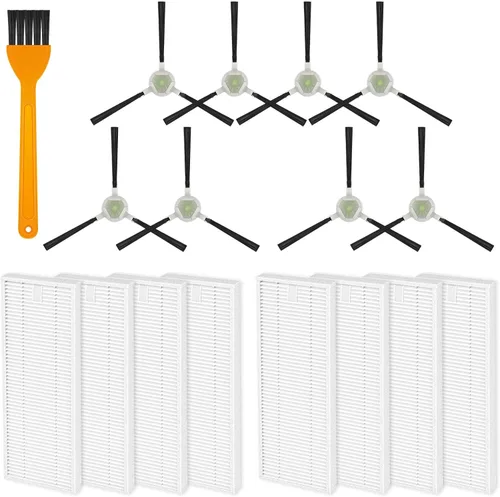 Piezas de repuesto compatibles con Lefant M210S M210B M213, para OKP Life K2 K3 K3A K4 K5 Robot Aspirador 8 Cepillos Laterales 8 Filtros HEPA